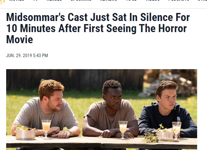 In this example we have the exact duration for which the cast remained silent